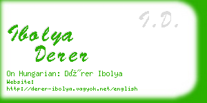 ibolya derer business card